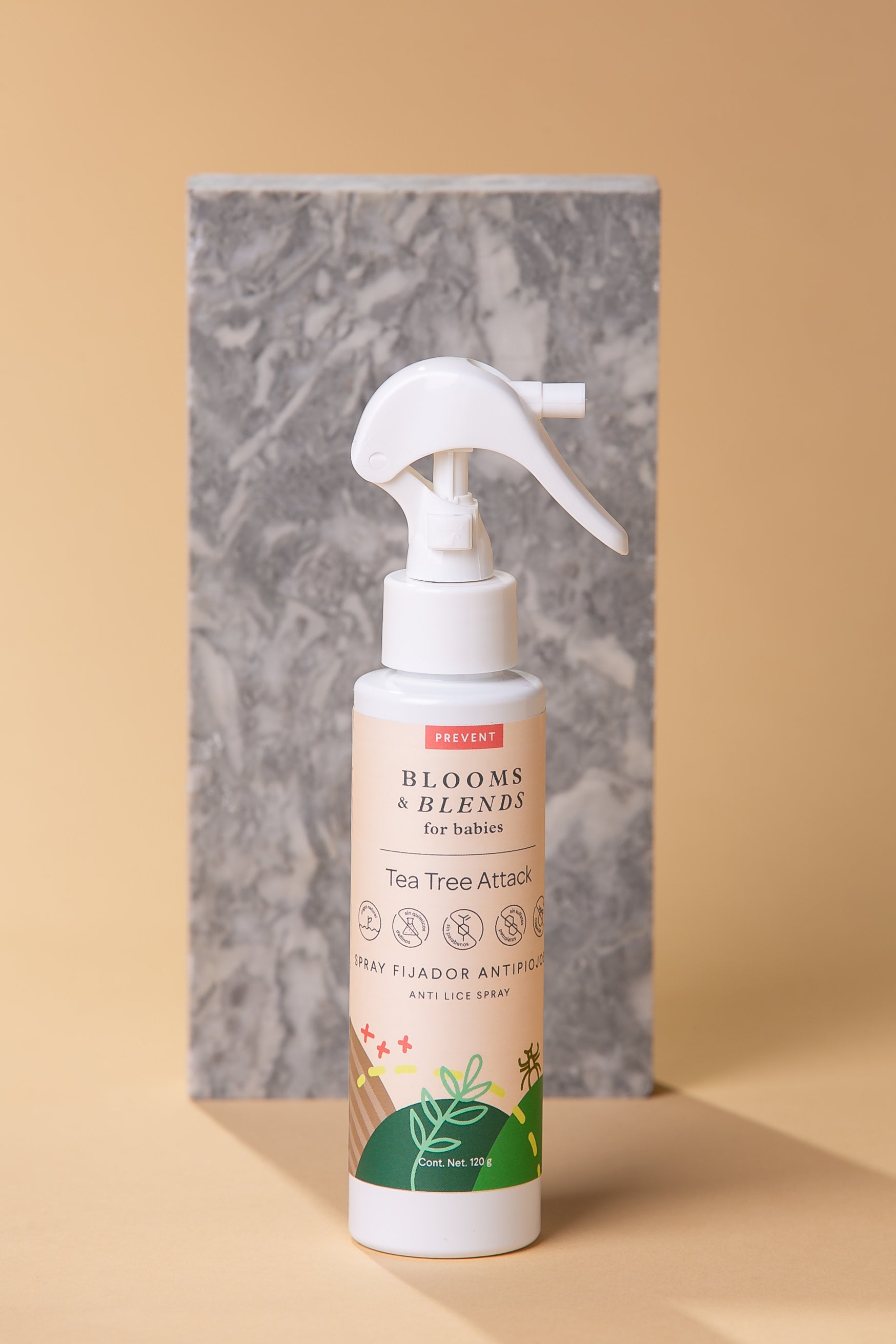 TEA TREE ATTACK - Spray fijador antipiojos